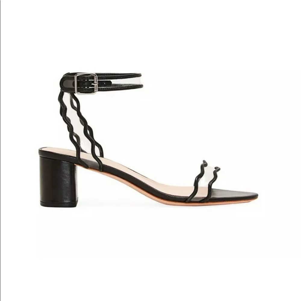 Loeffler Randall Emi Scallop Leather & PVC Sandals